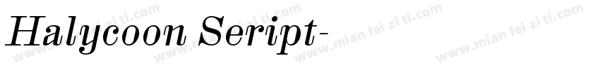 Halycoon Seript字体转换